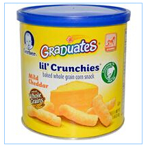 Gerber, 毕业生Lil' Crunchies，轻度切达，1.48盎司（42克）