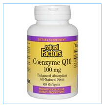 Natural Factors, Coenzyme Q10, Enhanced Absorption, 100 mg, 60 Softgels