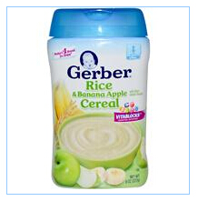 Gerber, 大米和香蕉苹果米粉，8盎司（227克）