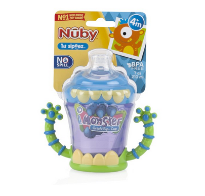Nuby 努比 小怪兽系列 双柄鸭嘴训练杯 210ml 4m+ Nuby 努比 小怪兽系列 双柄鸭嘴训练杯 210ml 4m+