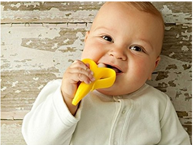 香蕉牙胶Baby banana婴儿硅胶牙刷