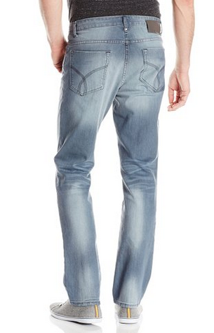 CK Jeans 男子修身直筒牛仔裤