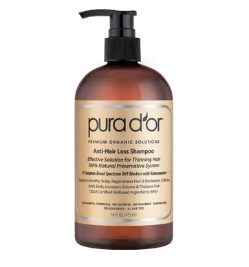 pura d'or Premium Organic Anti-Hair Loss 防脱洗发水 473ml 