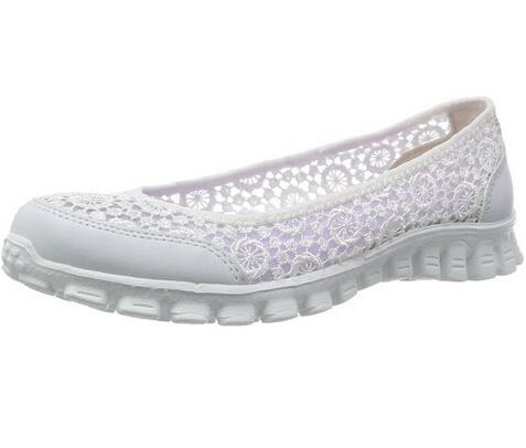 斯凯奇Skechers Sport系列 EZ Flex 女子浅口单鞋 雕花镂空鞋