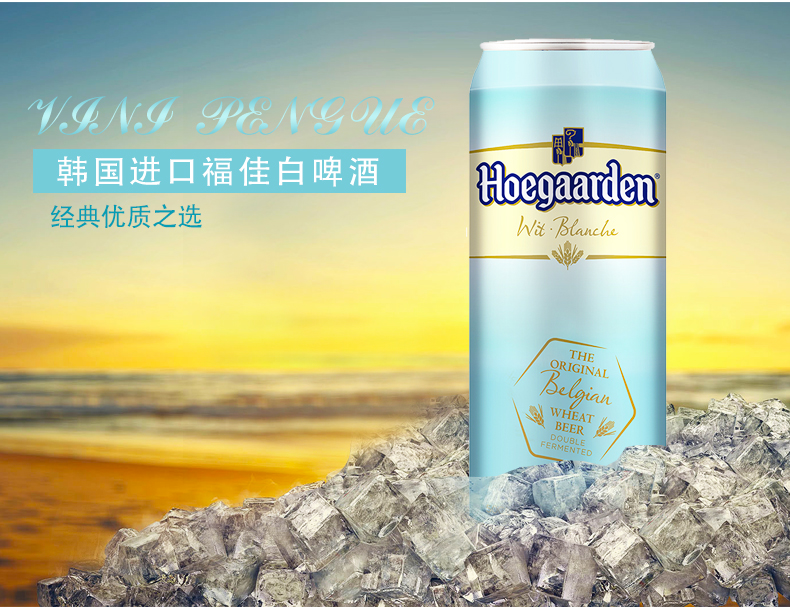 Hoegaarden/福佳 韩国原装进口小麦白啤酒500ml