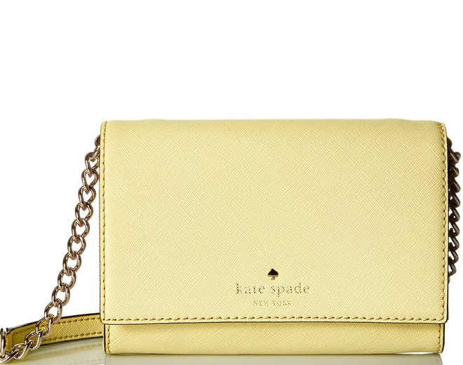 Kate Spade 凯特丝蓓 NEW YORK女士斜挎包 鹅黄色