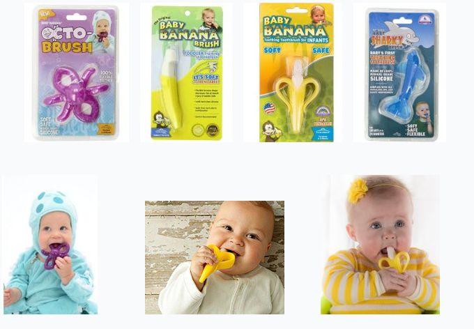 【Baby Banana 婴儿硅胶香蕉牙刷】