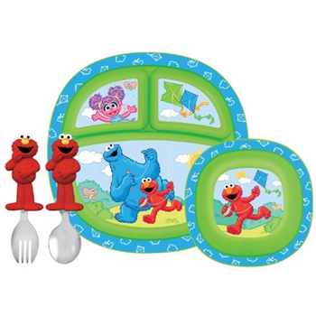 Munchkin 麦肯齐 Sesame Street 芝麻街儿童餐具套 Munchkin 麦肯齐 Sesame Street 芝麻街儿童餐具套
