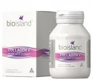 【淡斑抗衰老】BIO ISLAND 生物岛 胶原蛋白+葡萄籽提取胶囊 60粒