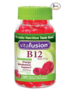 Vitafusion Energy 维生素B12 小熊营养糖 100粒*3瓶 