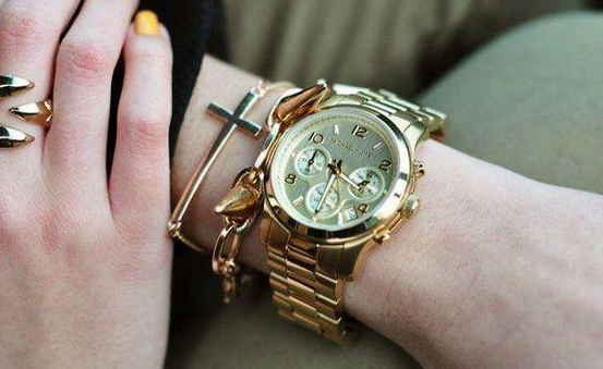Michael Kors Mk5055 女士镀金时尚腕表