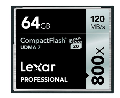 Lexar Professional 800x 64GB VPG-20 CF存储卡