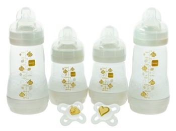 MAM 透气型丝感婴儿喂养礼盒套装（4个奶瓶+2个奶嘴）