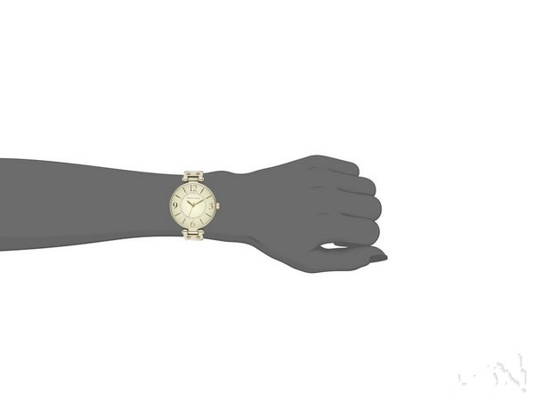 Anne Klein 安妮克莱因 109168IVBN 镀金不锈钢女士手表 