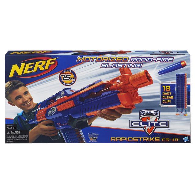 孩之宝Nerf热火精英系列 Rapidstrike CS-18 自动泡沫软弹枪