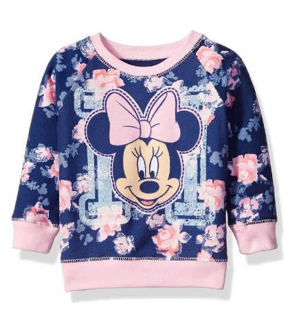 Disney 迪士尼 米妮印花女孩长袖运动衫
