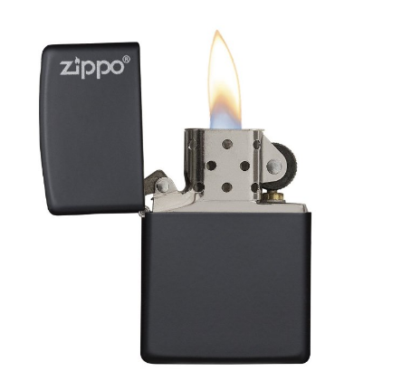 Zippo 芝宝黑色亚光打火机 