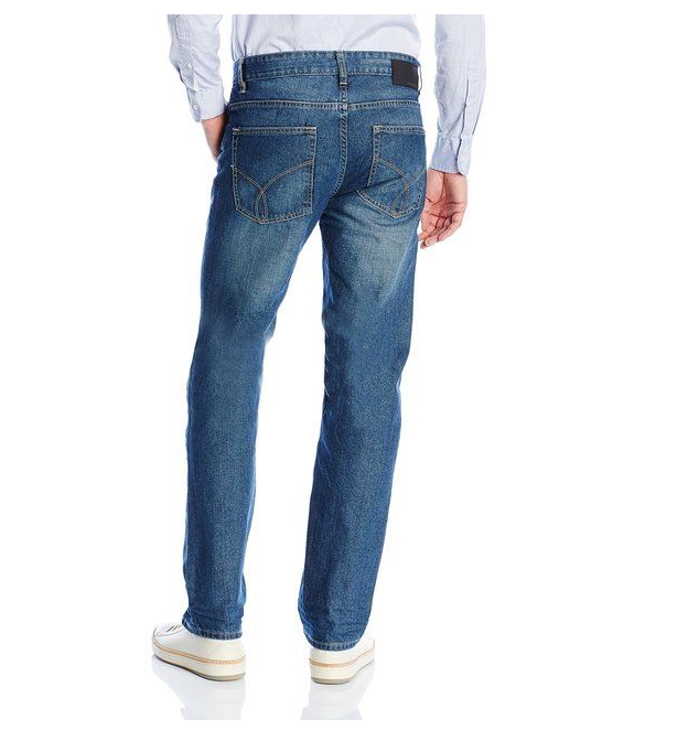CK Jeans 男标准款直筒牛仔裤 