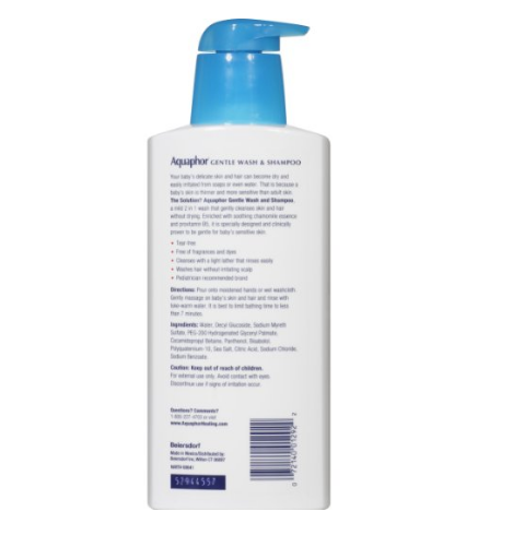 Aquaphor 优色林宝宝洗发沐浴二合一 400ml