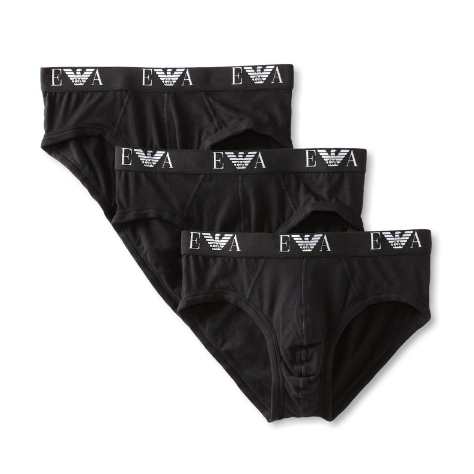  Emporio Armani Men's Three-Pack Cotton Briefs 男士经典款全棉内裤3条