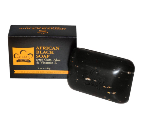 Nubian Heritage, African Black Soap Bar, 5 oz (141 g)。