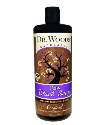 Dr. Woods, 原生黑皂液，公平贸易，原味