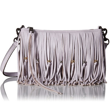 瑞贝卡·明可弗（Rebecca Minkoff） Finn Crossbody流苏真皮单肩包