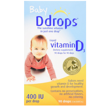 Ddrops婴儿维生素D3滴剂 400IU