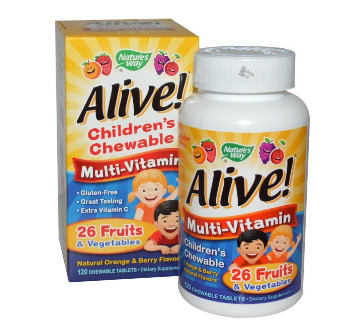 Nature's Way, Alive! Children's Chewable Multi-Vitamin,
