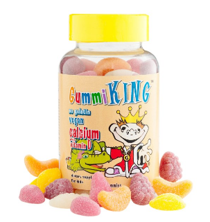Gummi King, 钙加维生素D儿童软糖，60粒