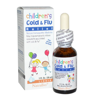 NatraBio, 儿童感冒缓解剂，1液量盎司(30毫升)。