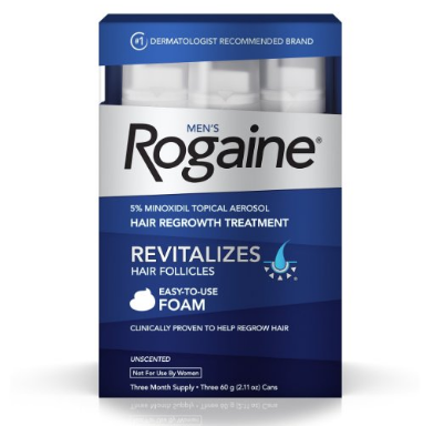 Rogaine 落健 Hair Regrowth Treatment 男用生发泡沫（60g*3支） 