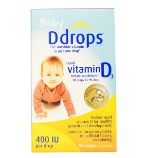 Ddrops, 婴儿，液体维生素D3，400国际单位