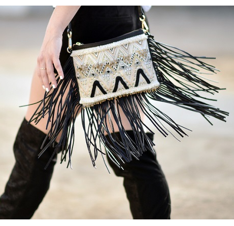 Rebecca Minkoff Taj with Fringe 斜挎包