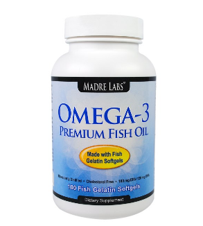 Madre Labs, Omega-3精制鱼油,100粒鱼明胶软胶囊