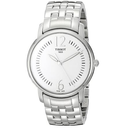 Tissot Women's T052.210.11.037.00 Silver Dial Lady Round Watch 女款时装表，