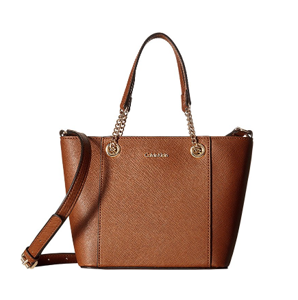 Calvin Klein Saffiano Mini 女款真皮手提包