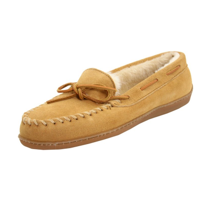 Minnetonka 迷你唐卡 Hardsole Pile-Lined Slipper 休闲鞋