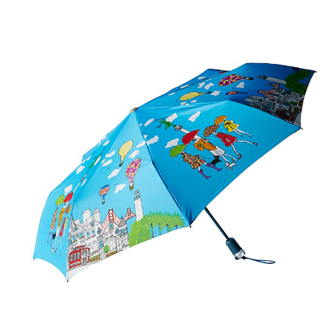 Totes特色城市主题系列三折自动晴雨伞