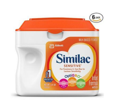 Similac Sensitive 雅培金盾1段奶粉638g*6罐装