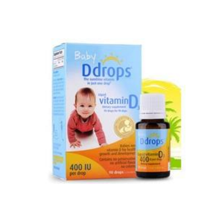 Ddrops婴儿维生素D3滴剂 400IU，90滴(2.5ml)，