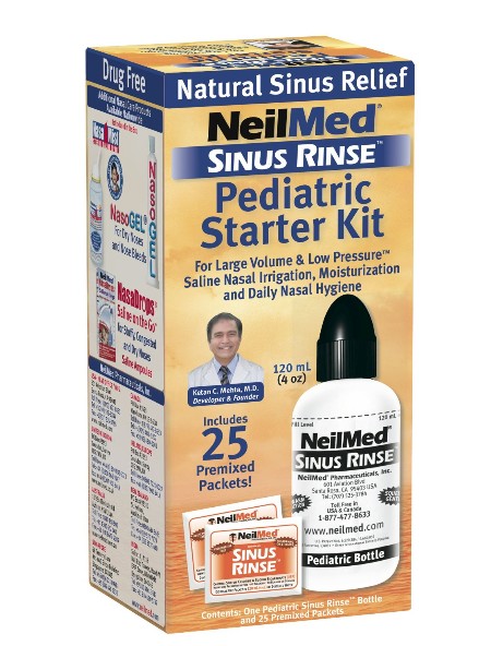 Neilmed Sinus Rinse儿童鼻炎过敏 洗鼻瓶+25盐包 4岁以上儿童