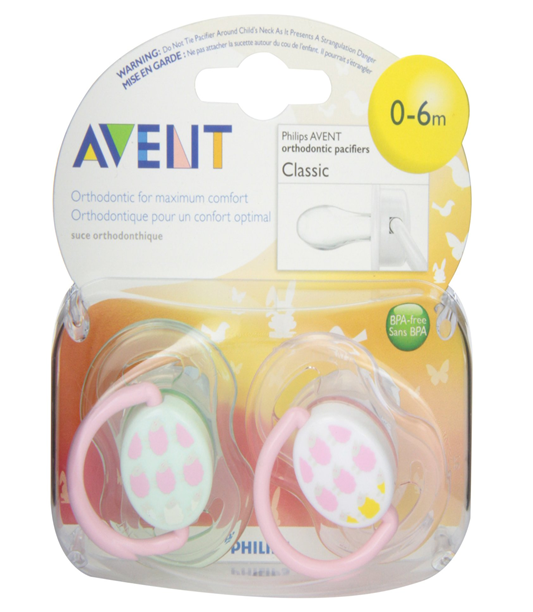 飞利浦 AVENT 新安怡 BPA free 宝宝安抚奶嘴 2支装