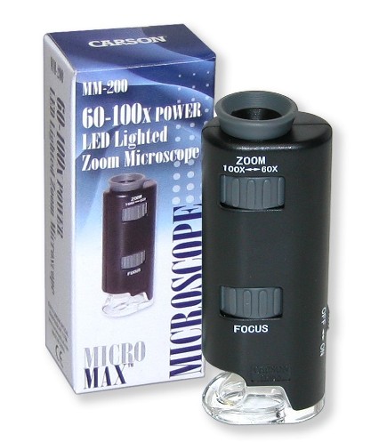 卡森 MM-200 60-200X带LED迷你显微镜