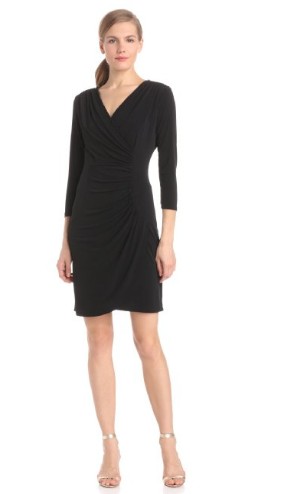  Women’s Solid Wrap Dress 长袖连衣裙