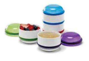 布朗博士 Designed To Nourish Snack-A-Pillar 辅食密封储存碗/奶粉盒/零食杯 4个装