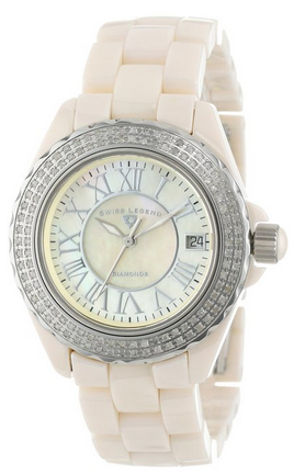 瑞士传奇 20051-BGWSR Karamica 高科技陶瓷钻石女式手表