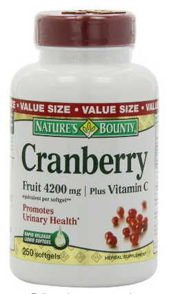  自然之宝 Cranberry 蔓越莓浓缩提取物 4200mg+维生素C 软胶囊 250粒