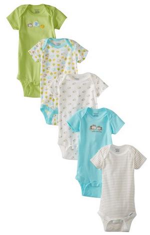 嘉宝 新生儿（0-9个月）短袖包臀连体衣 5件