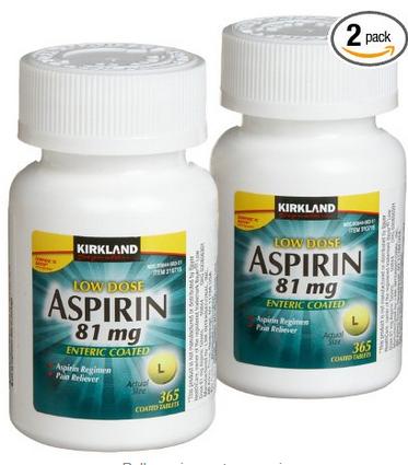 柯克兰 Low Dose Aspirin 心脏保健用低剂量阿司匹林 81mg*365粒*2瓶